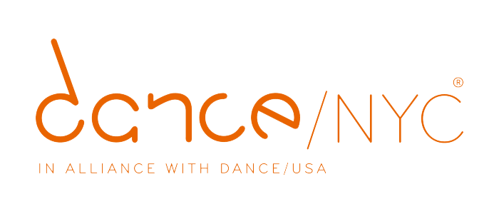 The words Dance / NYC in large font, with 